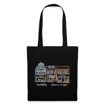 Werne, enfilade emblématique de maisons sur le marché, quartier d’Unna - Sac en tissu - noir - Devant