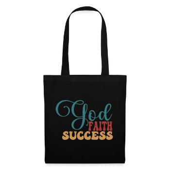 God Faith Success - Stoffbeutel - Schwarz - Vorne