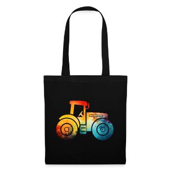 tracteur - Sac en tissu - noir - Devant