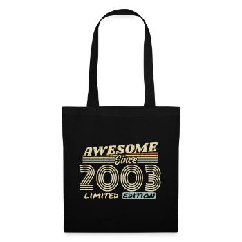 Vintage 2003 Retro - 2003 Geburtstagsgeschenk - Stoffbeutel - Schwarz - Vorne