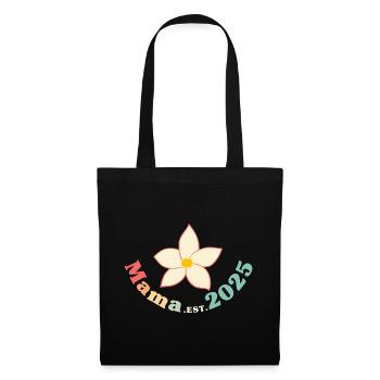 Mama Est 2025 Retro Je vais être maman - Sac en tissu - noir - Devant