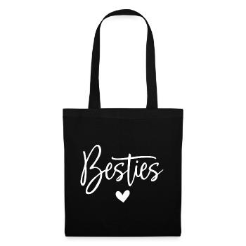 Besties - Stoffbeutel - Schwarz - Vorne