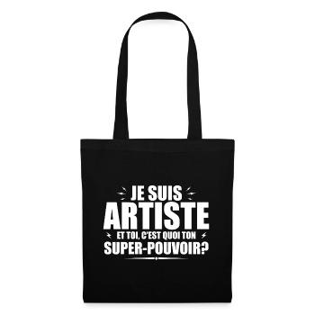 I am an Artist. What's your superpower? - Tote Bag - black - Front