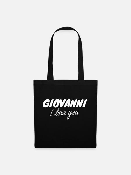 Giovanni i love you - Stoffbeutel - Schwarz