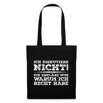I'm Not Arguing - Stoffbeutel - Schwarz - Vorne