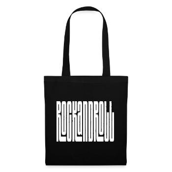 Rock'n'Roll-Logo mit fettem Logo - Stoffbeutel - Schwarz - Vorne