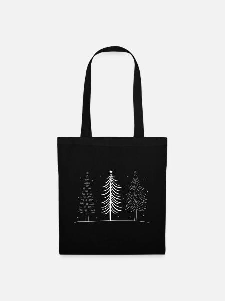 Christmas Christmas Tree Winter Women Men - Tote Bag - black