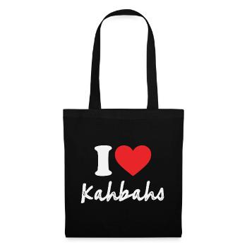 J’adore Kahbahs Heart Design Arabic Fun - Sac en tissu - noir - Devant
