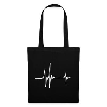Heartbeat - Rhythm of Life - Tote Bag - black - Front