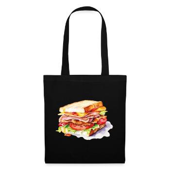 Sandwich Illustration - Tote Bag - black - Front