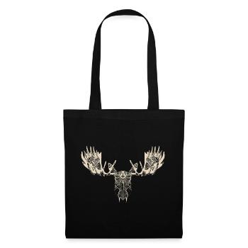 Moose Antler Graphic T-Shirt for Men Modern - Tote Bag - black - Front