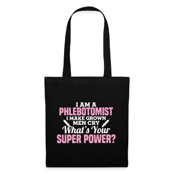 Phlebotomist Superpower Tee - Stoffbeutel - Schwarz - Vorne