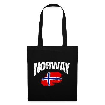 Norway Vacation Norge Fjords Travel Scandinavian - Stoffbeutel - Schwarz - Vorne