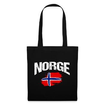 Norway Vacation Norge Fjords Travel Scandinavian - Stoffbeutel - Schwarz - Vorne