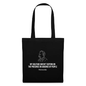 Nietzsche Solitude Quote Tee - Stoffbeutel - Schwarz - Vorne