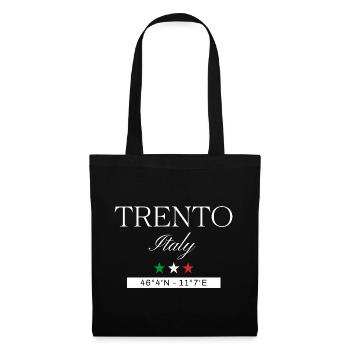 Trient Italien Souvenir – Reise minimalistisch - Stoffbeutel - Schwarz - Vorne