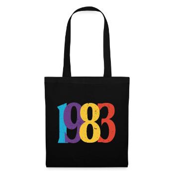 Geboren 1983 Geburtstagsgeschenk Geburtstag 83 - Stoffbeutel - Schwarz - Vorne