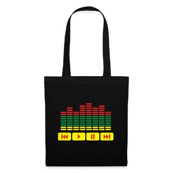 Equalizer DJ music player - Stoffbeutel - Schwarz - Vorne