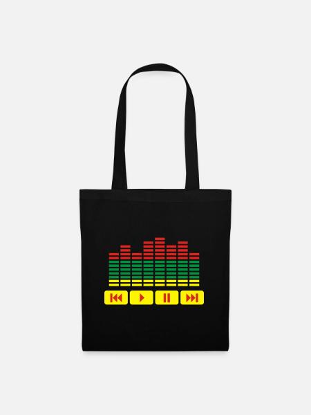 Equalizer DJ music player - Stoffbeutel - Schwarz