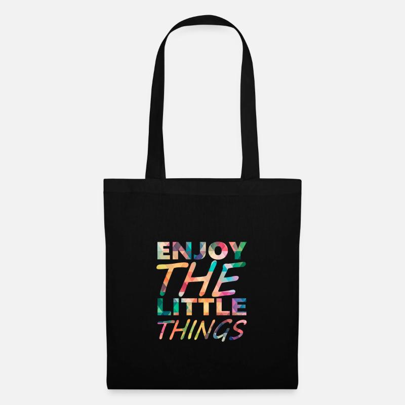 Enjoy the little things - Stoffbeutel - Schwarz