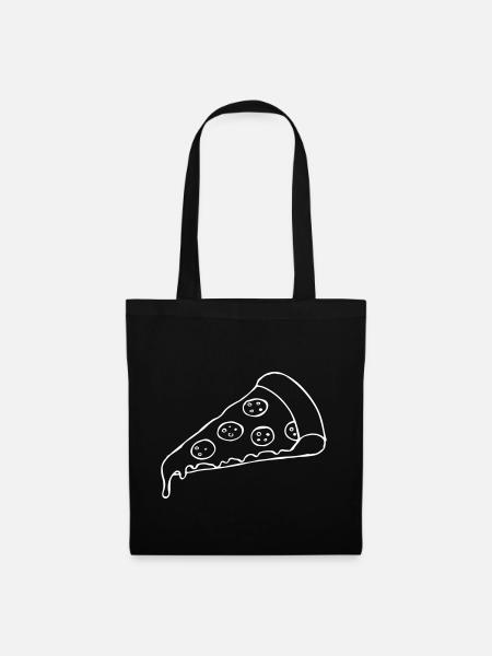 Pizza - Stoffbeutel - Schwarz