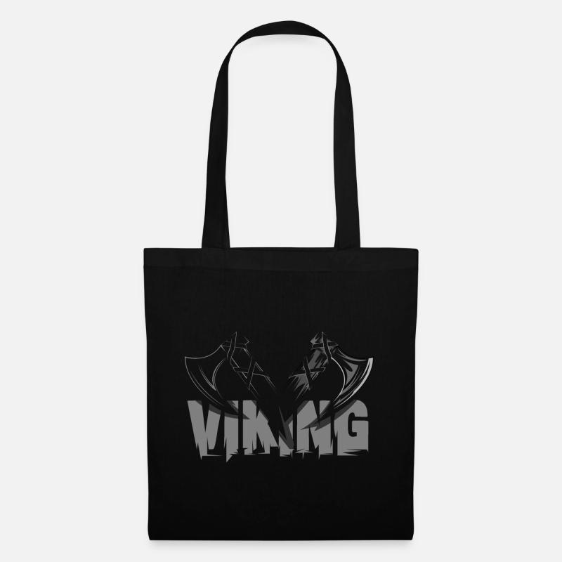 Viking Axe AX Symbole Vikings Vikings Vikings - Sac en tissu - noir