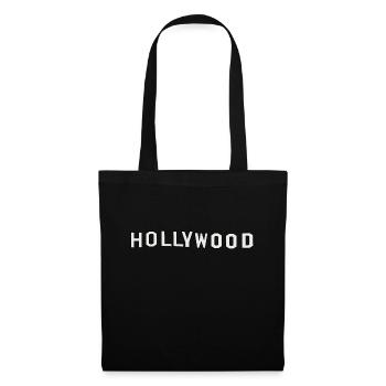 Lettres de signe de Hollywood - Sac en tissu - noir - Devant