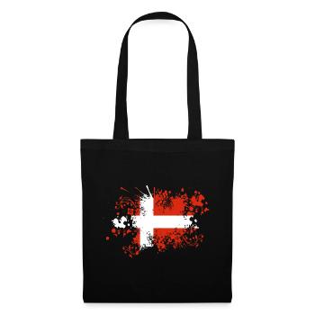 Denmark Flag Brush Copenhagen Paint Splashes DK - Tote Bag - black - Front