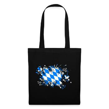 Bavière drapeau splash de peinture bavaroise bavaroise - Sac en tissu - noir - Devant