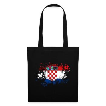 Croatia Flag Color Spots Adria Zagreb Croatian - Tote Bag - black - Front