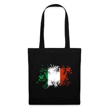 Italie Drapeau Klecks Italien Drapeau Italien - Sac en tissu - noir - Devant