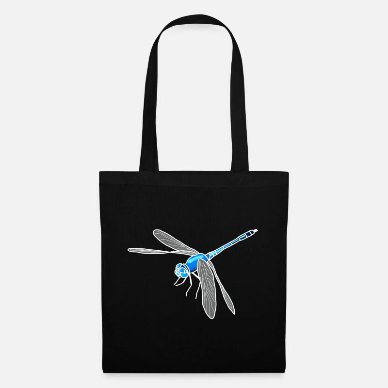 Libelle - Stoffbeutel - Schwarz