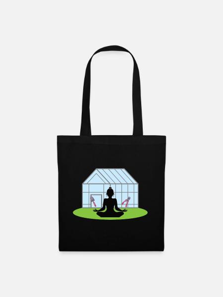 Jardiner est ma femme de yoga avec des ciseaux à la pelle - Sac en tissu - noir