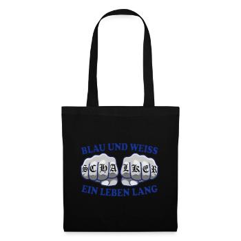 Schalker Ruhrgebiet Ruhrpott Blau Weiß Geschenk - Stoffbeutel - Schwarz - Vorne