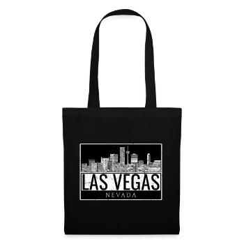 Las Vegas Skyline Schwarz Weiss - Stoffbeutel - Schwarz - Vorne