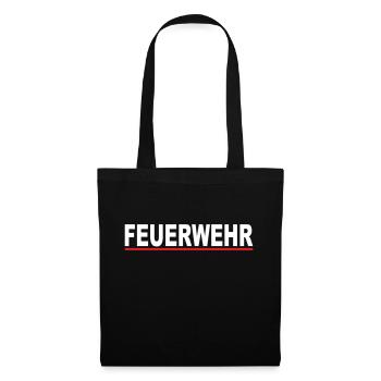 Feuerwehr Modern Thüringen Neu FW04 WR - Stoffbeutel - Schwarz - Vorne