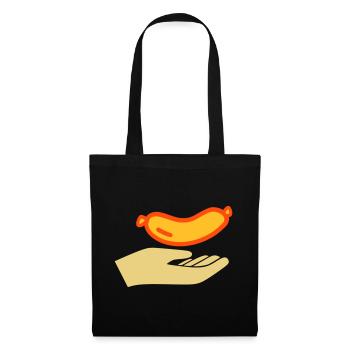 Saucisses à distribuer - Sac en tissu - noir - Devant