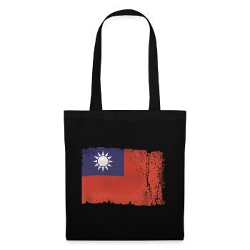 Flag Taiwan Vintage - Tote Bag - black - Front