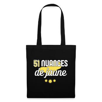 51 nuances de jaune - Sac en tissu - noir - Devant