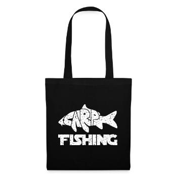 Carp Fishing - Karpfen Angeln - Stoffbeutel - Schwarz - Vorne