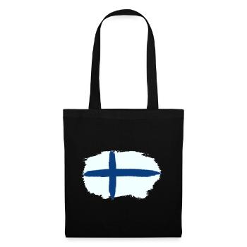 Finlande Scandinavie - Sac en tissu - noir - Devant