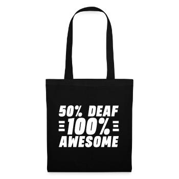 50% sourds 100% géniaux - Sac en tissu - noir - Devant