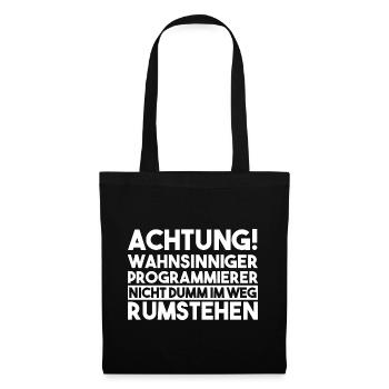 Programmieren Entwickler Coder Programmierer - Stoffbeutel - Schwarz - Vorne
