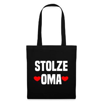 Stolze Oma - Stoffbeutel - Schwarz - Vorne