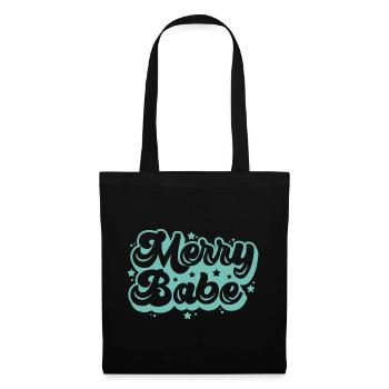 Joyeux bébé - Noël - Sac en tissu - noir - Devant