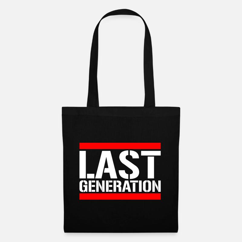 Letzte Generation | Farben änderbar - Stoffbeutel - Schwarz