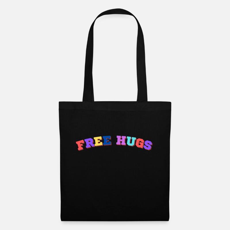 Free hugs - Stoffbeutel - Schwarz