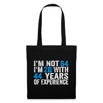 64 ans Anniversaire Drôle Idée d’anniversaire Humour 64 - Sac en tissu - noir - Devant