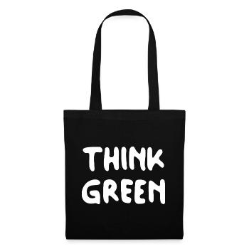 Think Green - Stoffbeutel - Schwarz - Vorne