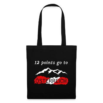 12 points go to Austria - Stoffbeutel - Schwarz - Vorne